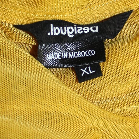 Desigual Christian Lacroix Designed top, Sheer, Mesh, Size EU - XL US M/L - Picture 5 of 7